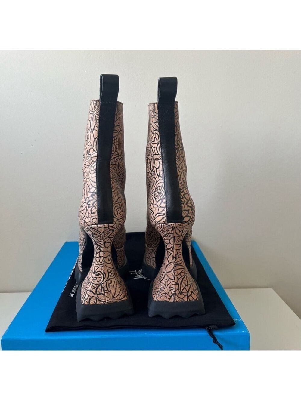 John Fluevog MUNSTER MAX PETUNIA MID-CALF PLATFORM BOOTS Size 9 - Picture 9 of 16